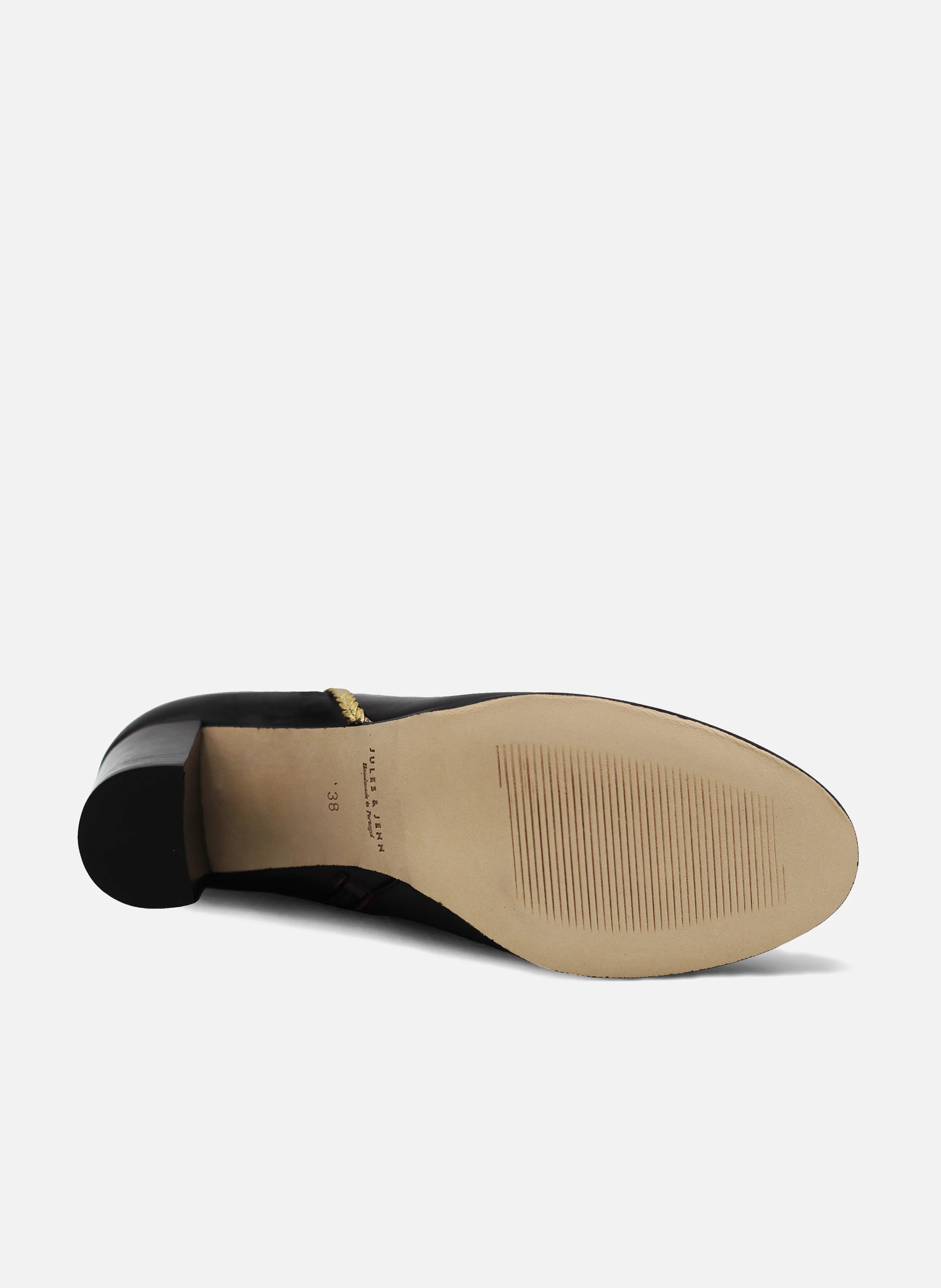 Bottines à talon cuir lisse | Noir