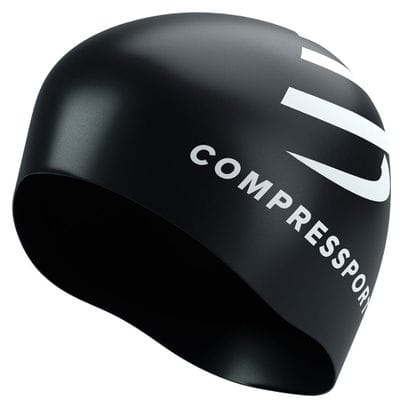 Bonnet de Bain Compressport Noir / Blanc