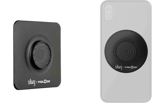 Silwy x Fidlock MAGNET-Vakuum Patch Magnetaufkleber bei Handys und Tablets für Silwy x Fidlock Halterungen inkl. Sticky Base Halterung