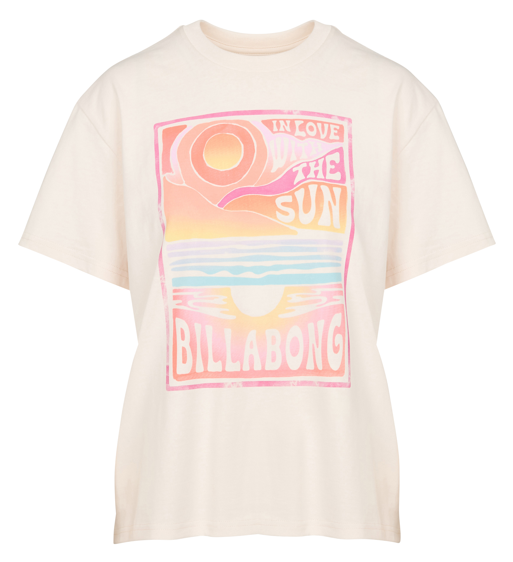 WITH THE SUN - Tee-shirt droit col rond sérigraphié en coton | Blanc