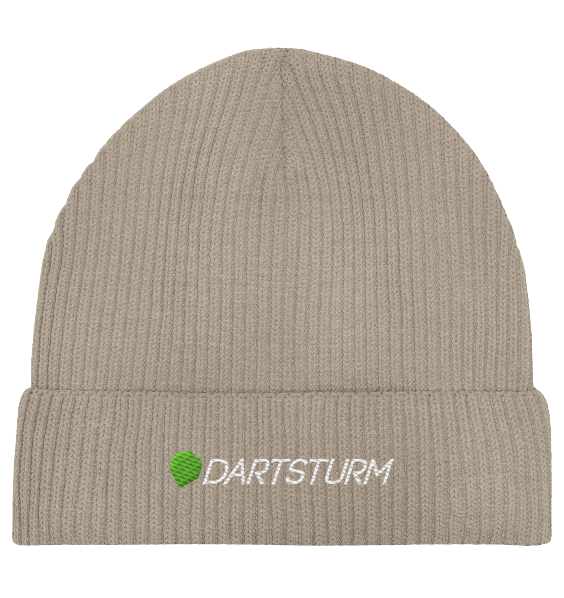 DartSturm - Logo Weiß Fisherman Beanie
