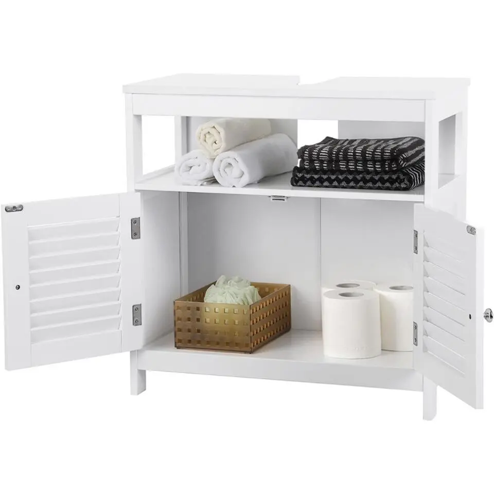 Parya Home - Wastafelonderkast -Badkamerkast - 2 Deuren - Wit