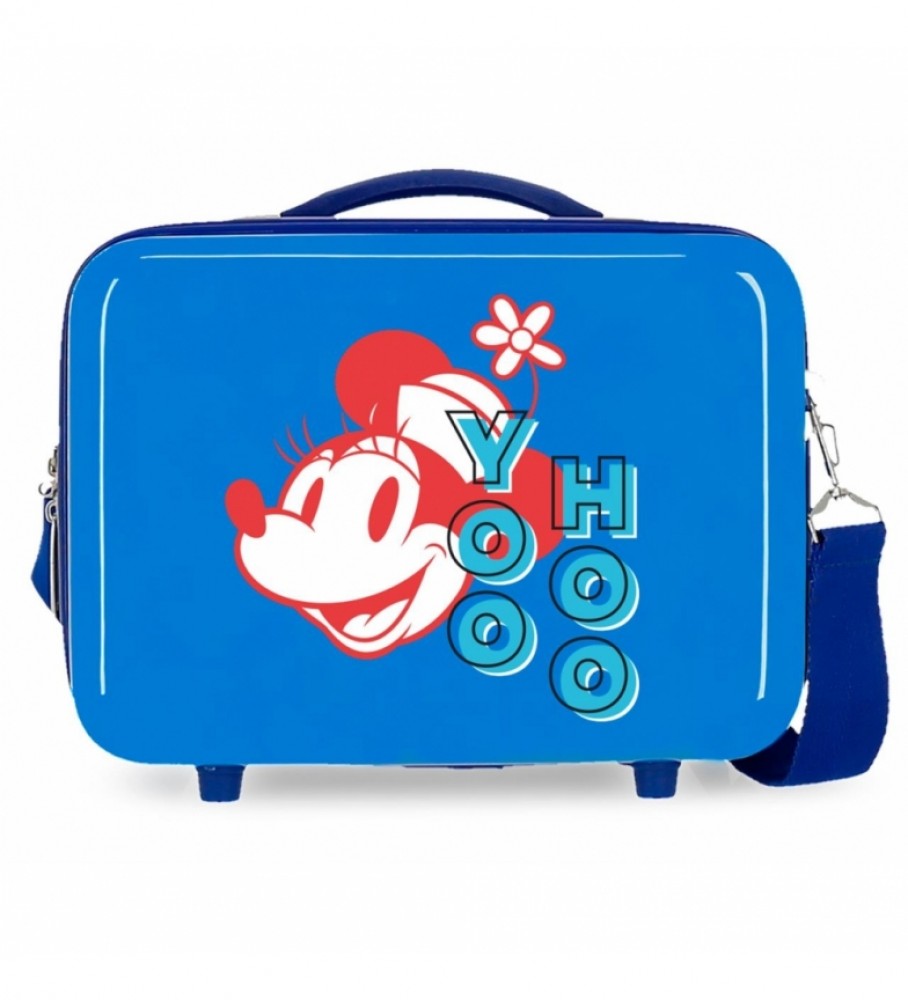 Bolsa Joumma Neceser ABS Minnie Yoo Hoo Adaptável azul - 29x21x15cm -
