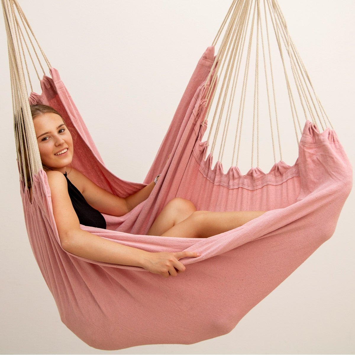 XXL Hangstoel Relaxstoel 185x130cm tot 150kg in Roze