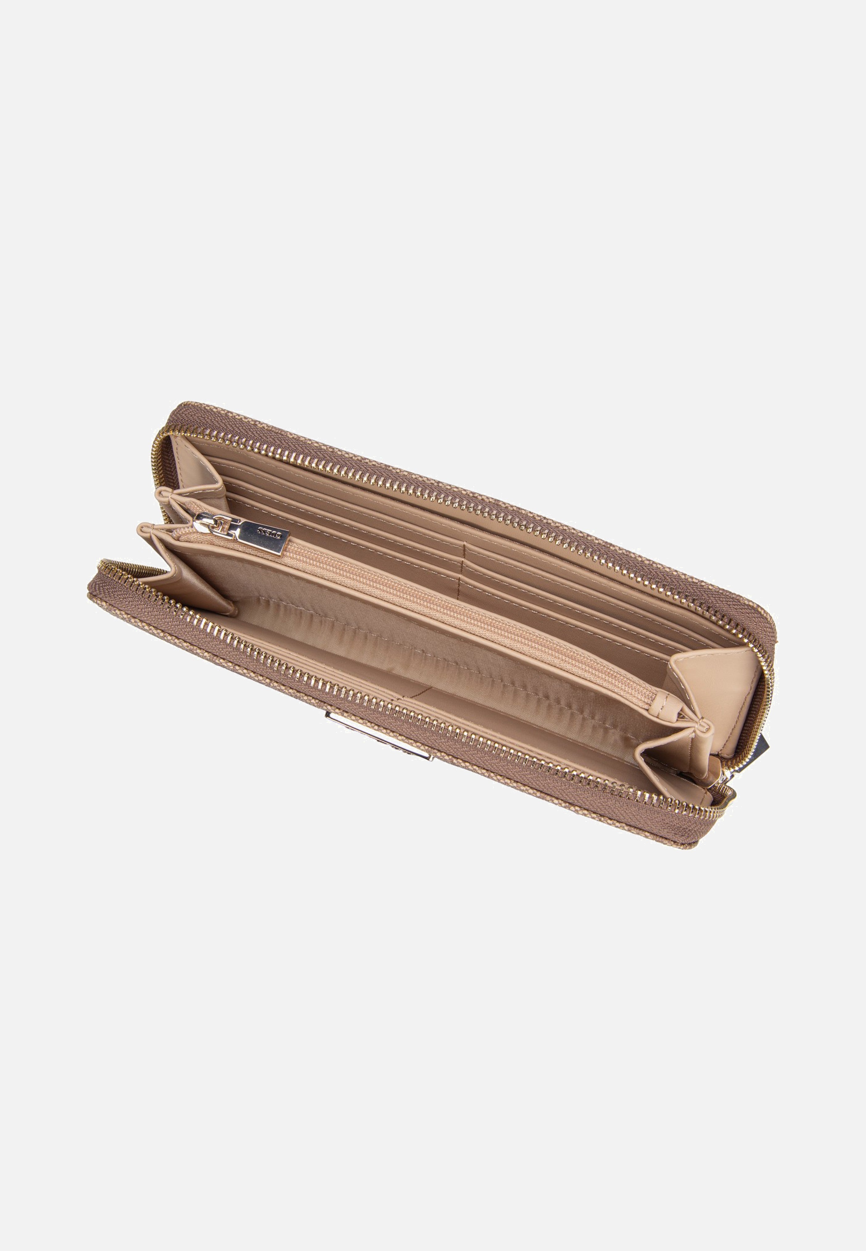 Laurel II Slg Large Zip Around Latte Logo - Portemonnaie