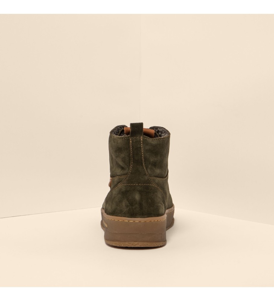 Botas de couro verde do Naturalista