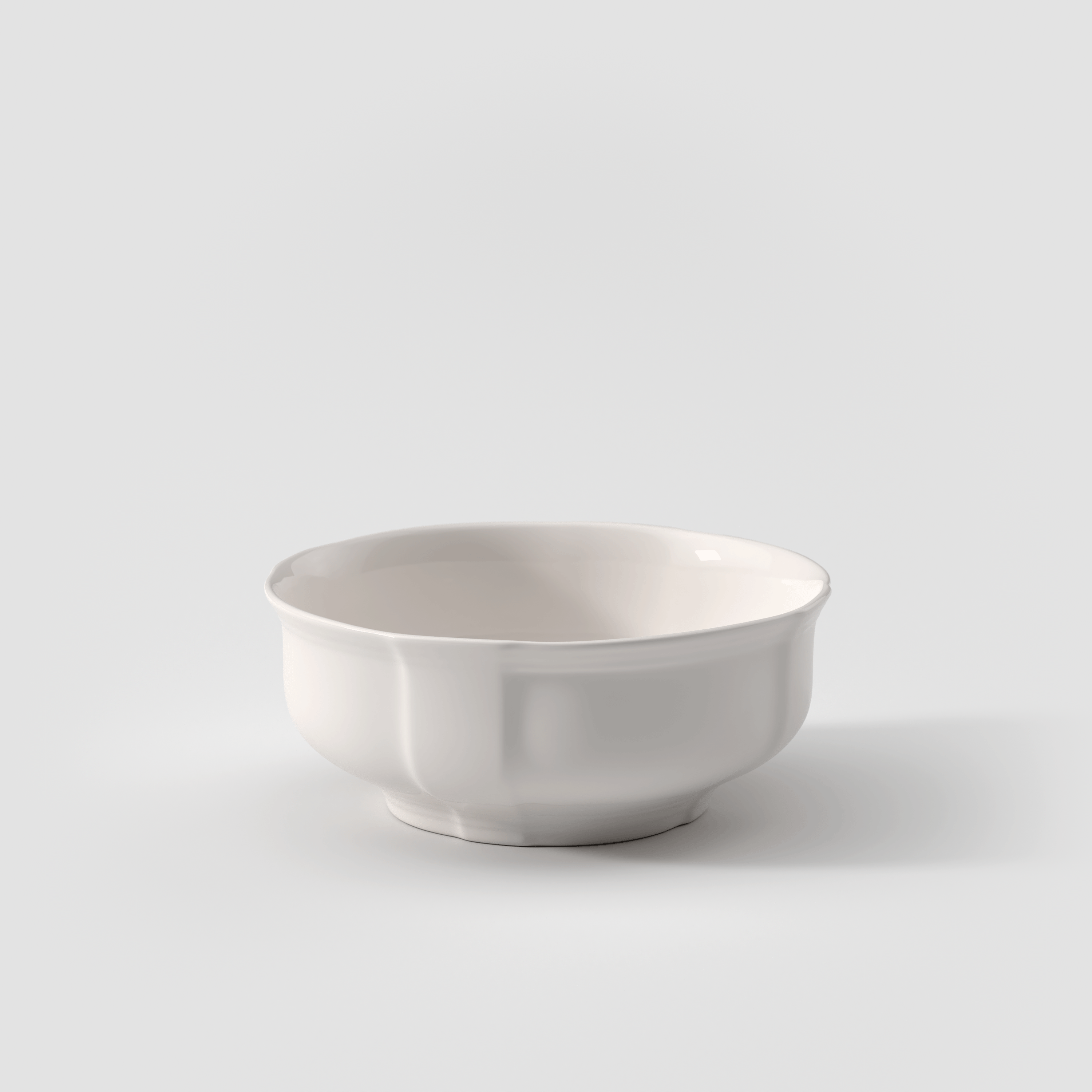 Manoir Salad serving bowl White, 44 oz, Premium Porcelain