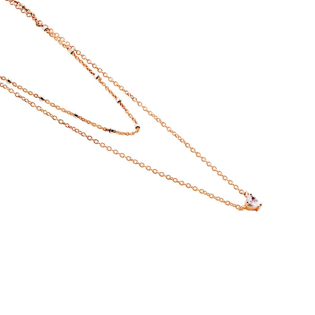 Collier Serres Argent Rose Oxyde De Zirconium
