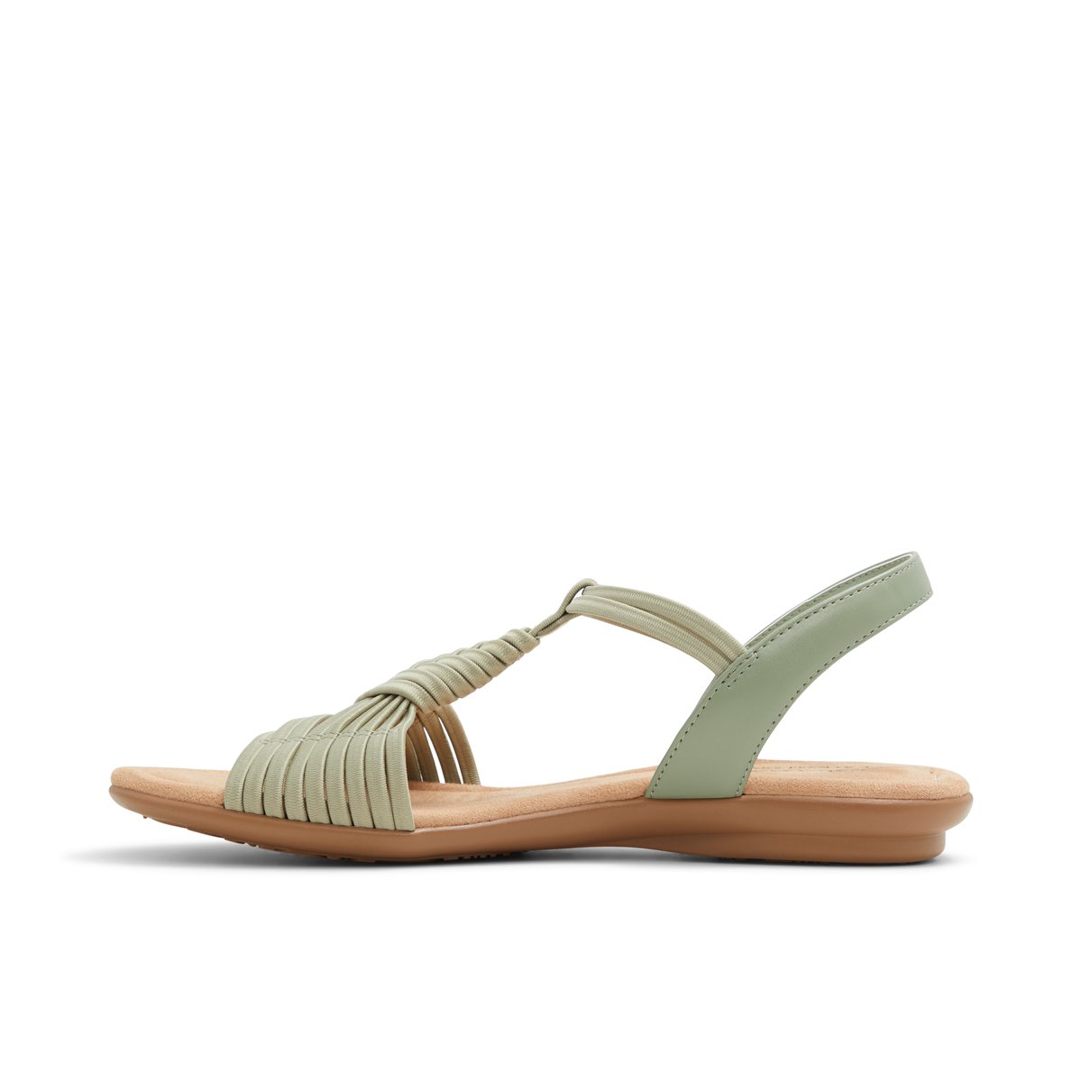 SOLEMATE-Etharehan-Sandales à lanières - Talon plat - Vert Clair