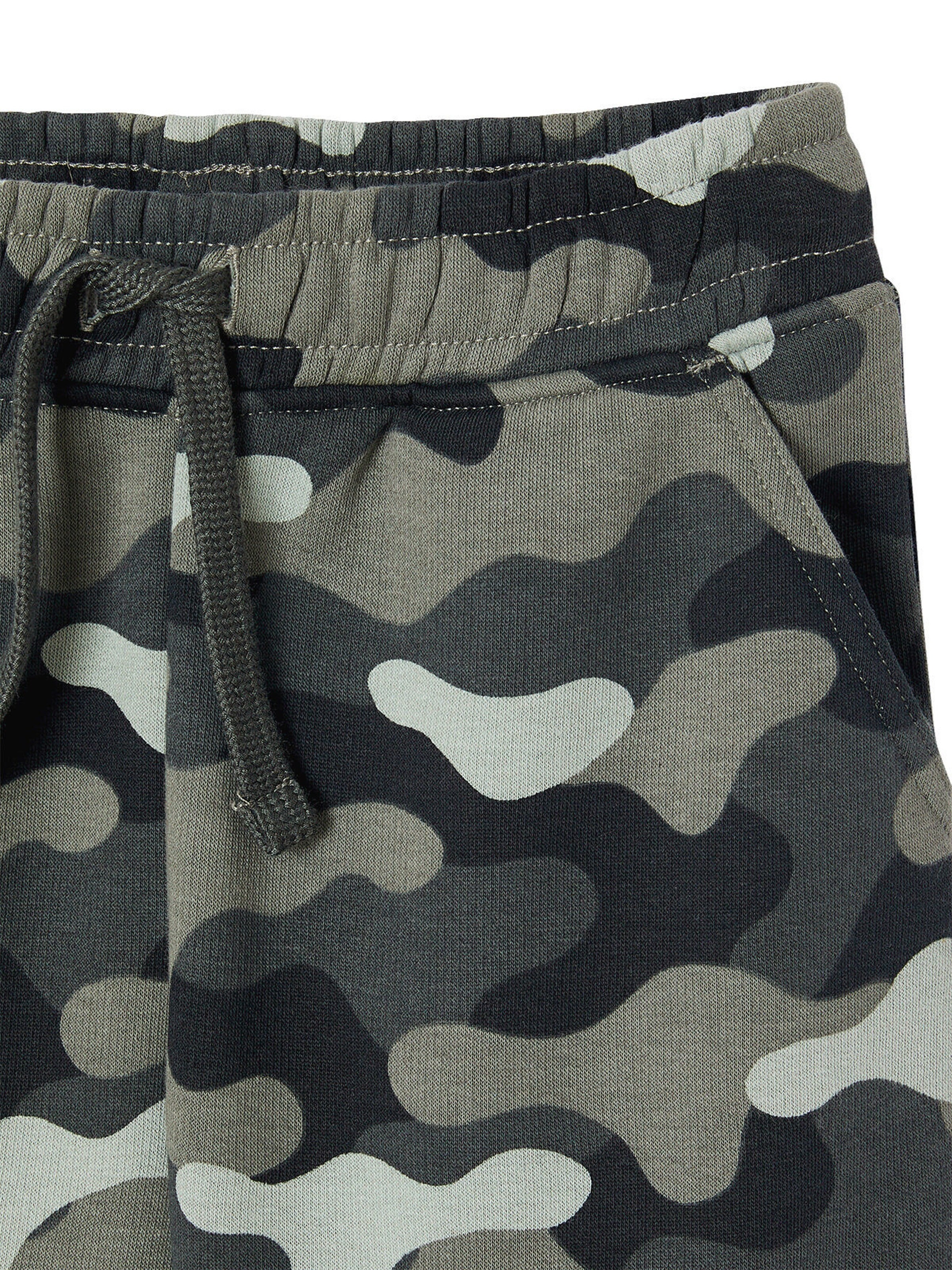 Vertbaudet Jungen Shorts mit Tarnmuster und Recycling-Polyester khaki