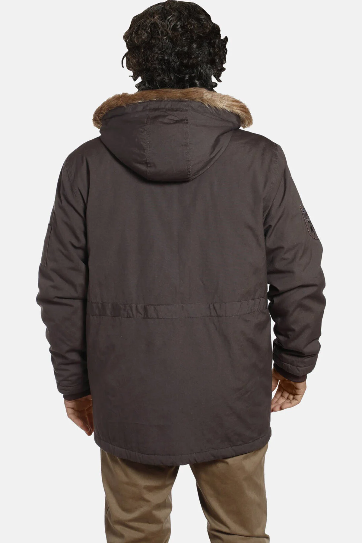 Jan Vanderstorm jas DOLF Plus Size bruin