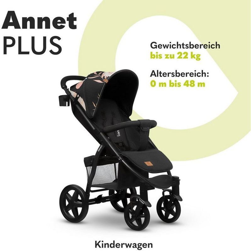 Lionelo - Annet - Wandelwagen - Grijs - Eco-leer - Met Accessoires