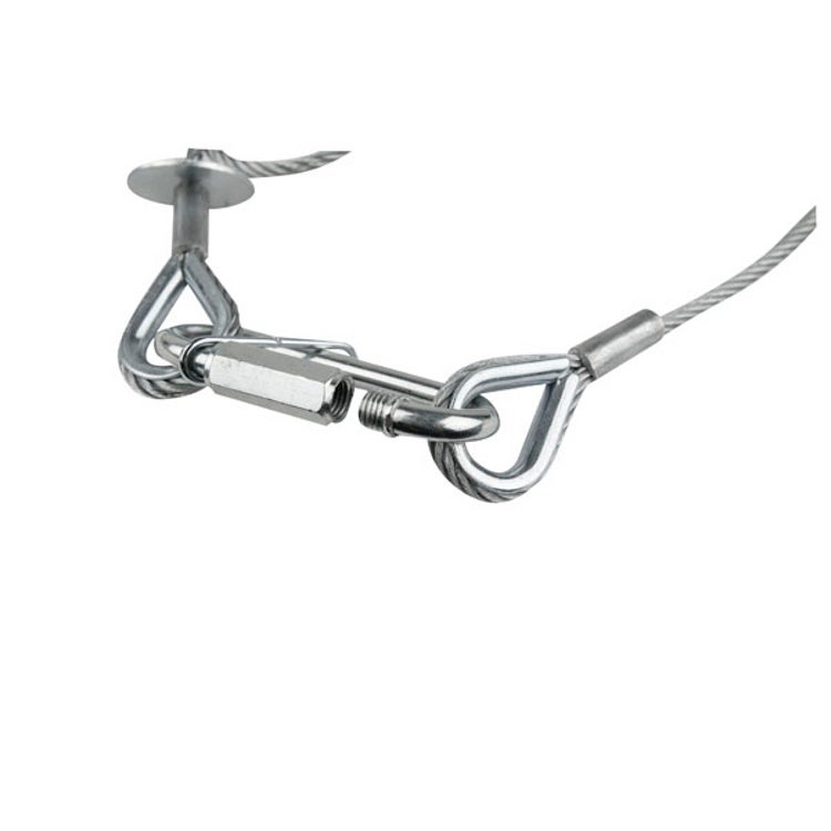 Showtec Saveking 4mm 1m safetykabel met rem 40 kg neutraal
