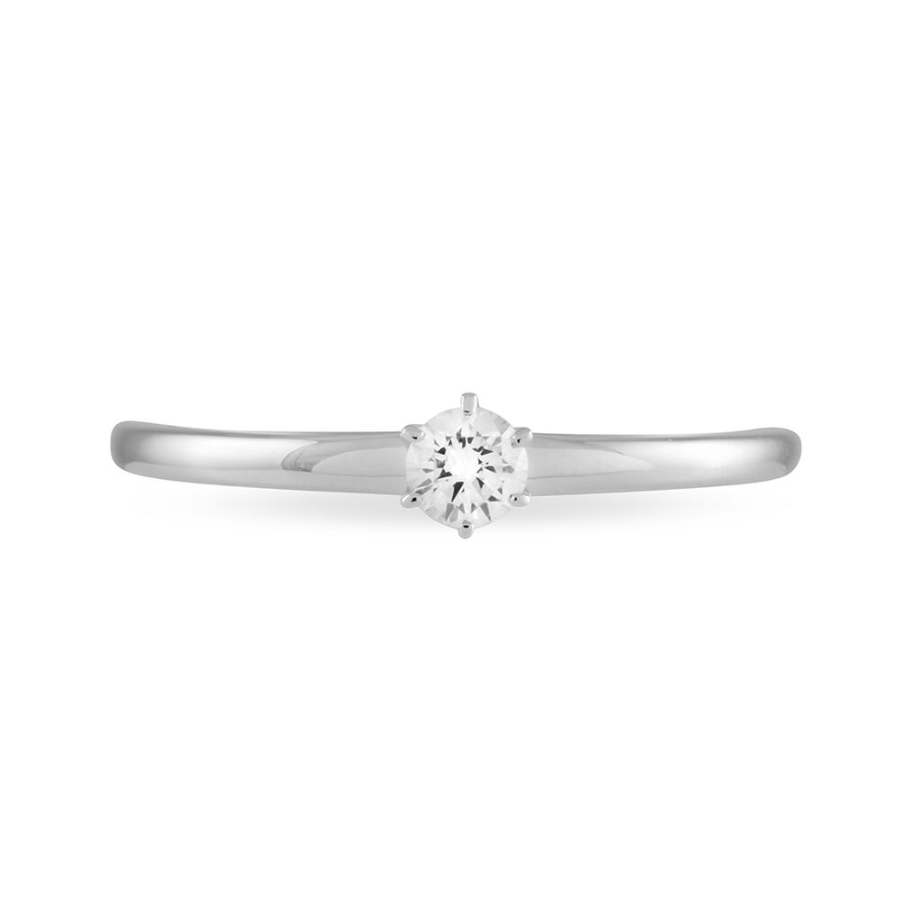 Bague Solitaire Natalia Or Blanc Diamant