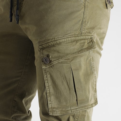 Lot De 2 Pantalons Cargo 0366 0369 Noir Vert Kaki