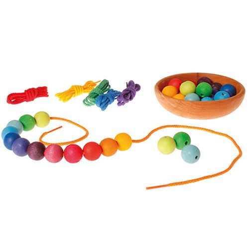 Grimm's rijgtouwtjes regenboog (6st)