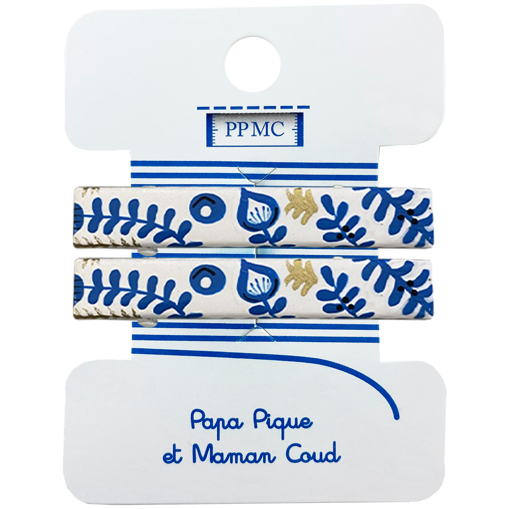 Barrette Croco Moyenne Passion Bleue