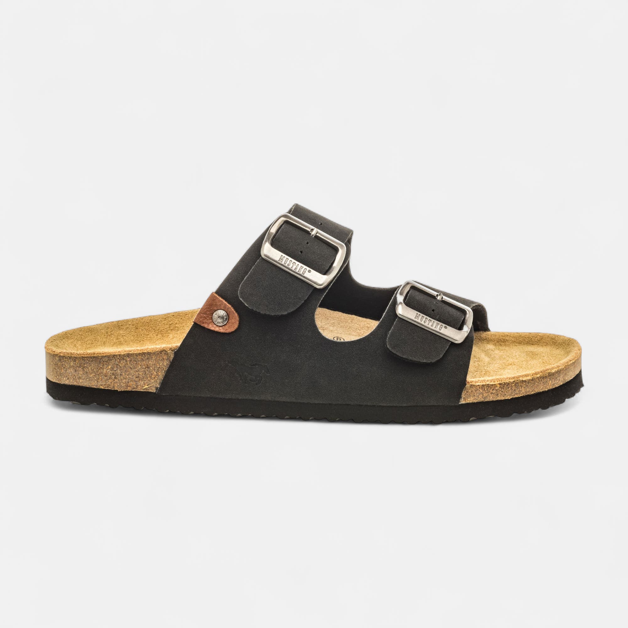Mules semelle liège Homme noir