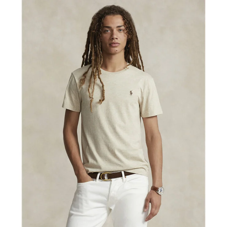 Polo Ralph Lauren Custom Slim Fit Jersey Crewneck T-Shirt Expedition dune heather/c8888