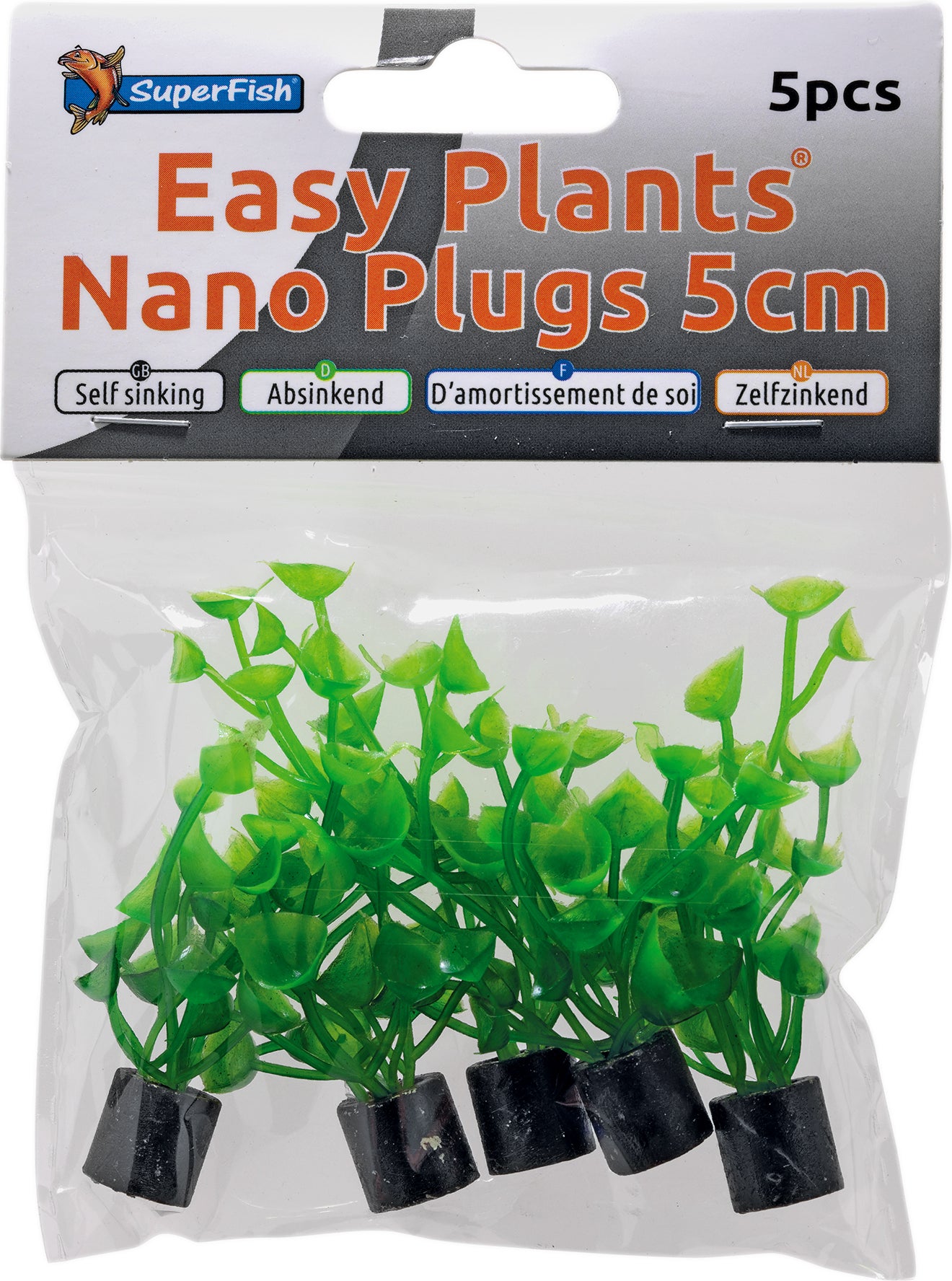 SuperFish aquarium kunstplant plug groen 5 cm 5 stuks