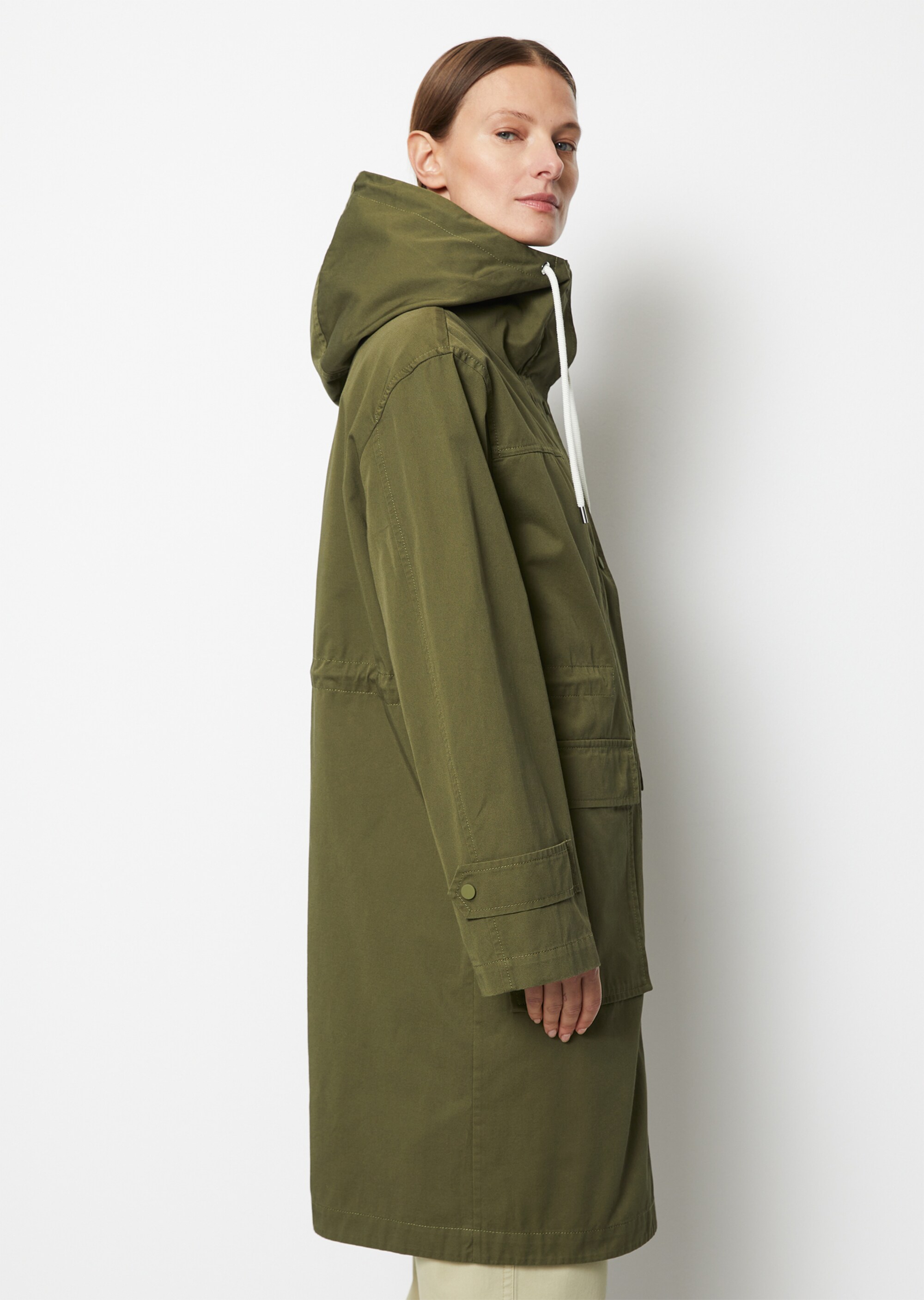 Parka relaxedaus Bio-Baumwoll-Twill