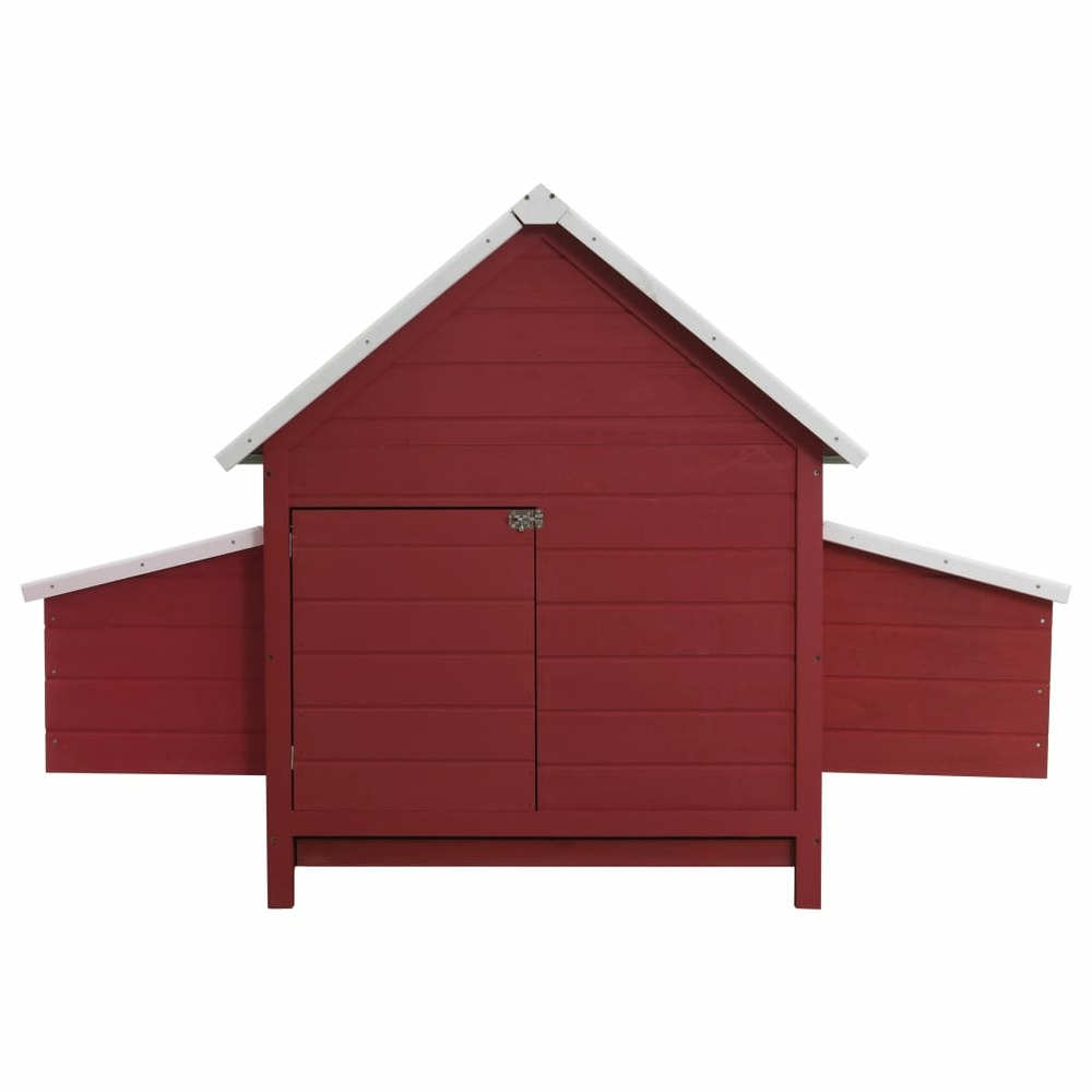 Poulailler 157 x 97 x 110 cm bois rouge