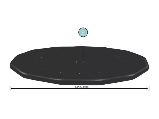 Bâche de protection 4 saisons pour piscine acier Hydrium ronde Ø 3,66 m