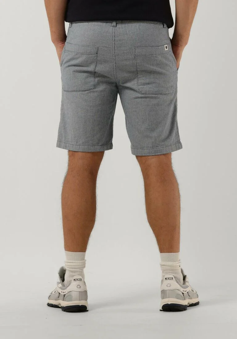 ANERKJENDT blauwe anerkjendt korte broek akjames linen elast