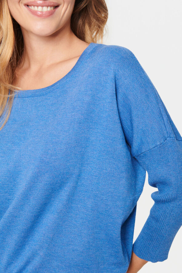 Saint Tropez A2561, MilaSZ R-Neck Pullover Dutch blue melange