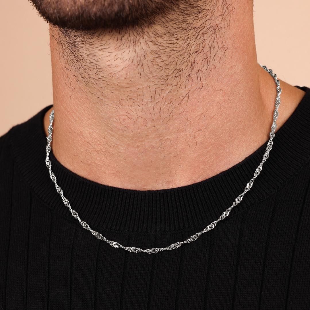 Singapurkette 925 Silber 3.1mm