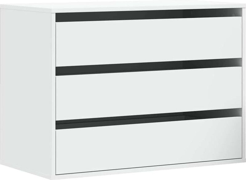 vidaXL - Ladekast - Wit - Bewerkte Hout - 3 Lades