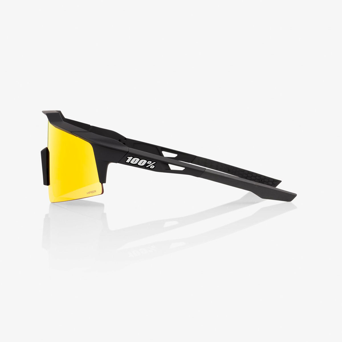 100% Speedcraft SL Sport Zonnebril Zwart met HiPER Red Multilayer Mirror Le