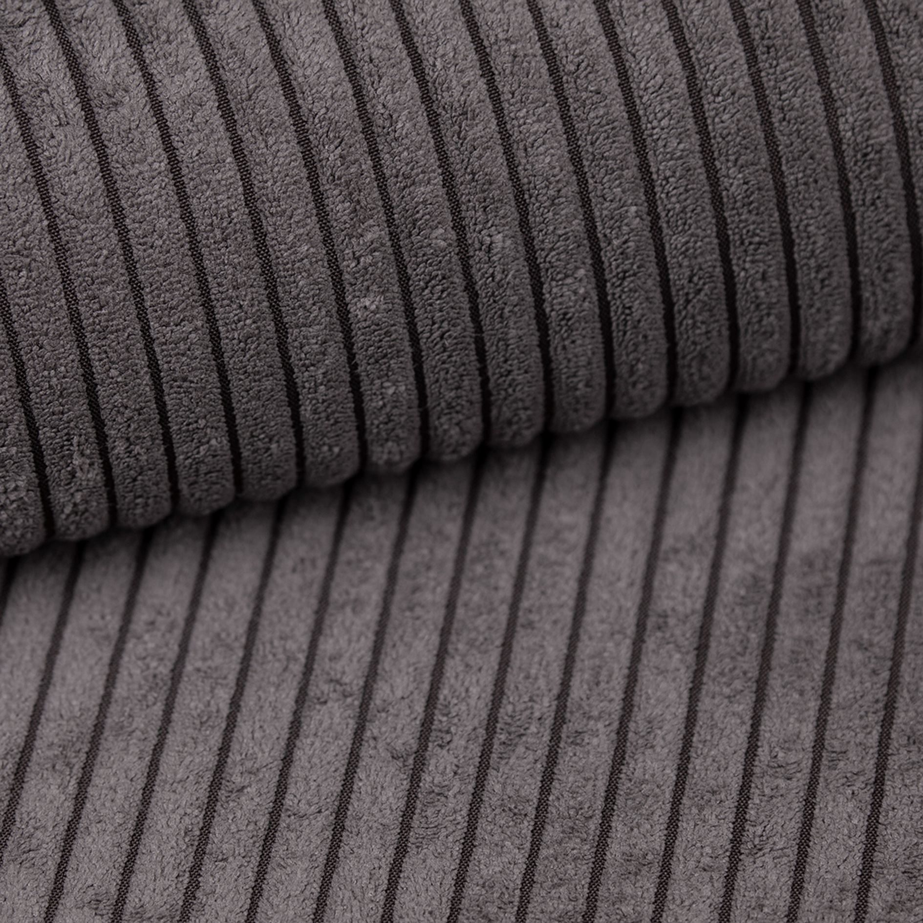 Hocker - grau - Cord - 97 cm
