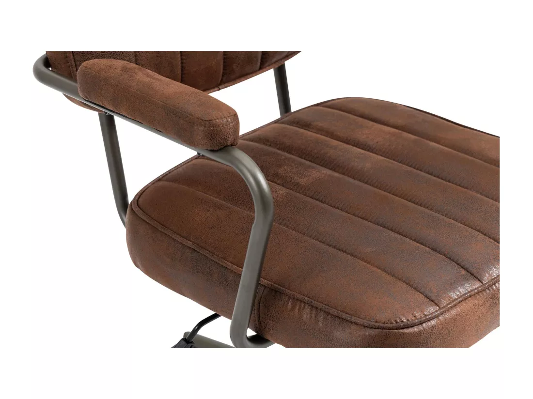 Chaise de bureau - Similicuir - Cognac - Natrona