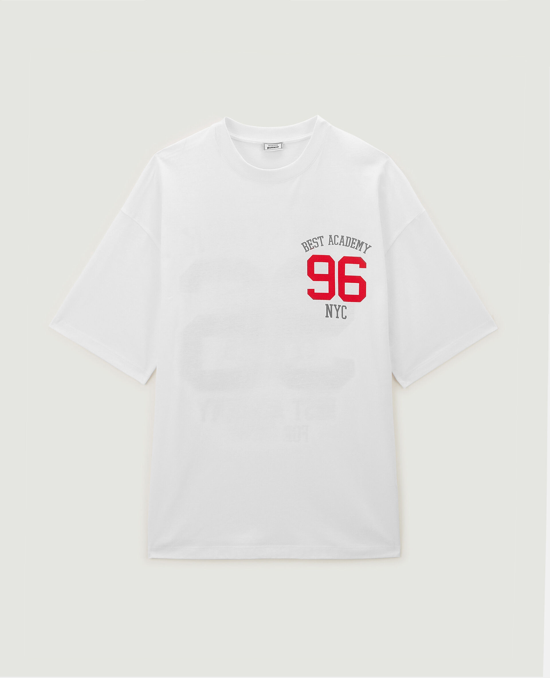 T-shirt oversize à inscriptions - Blanc