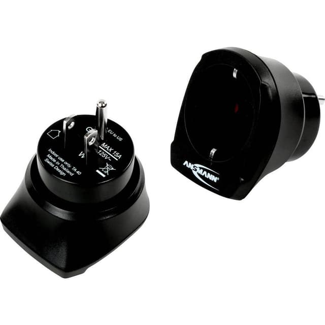 Ansmann 1250-0002 Rejseadapter EU to US