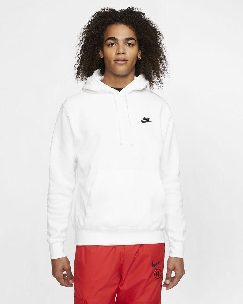 Sweat à capuche Nike Sportswear Club Fleece Blanc pour homme