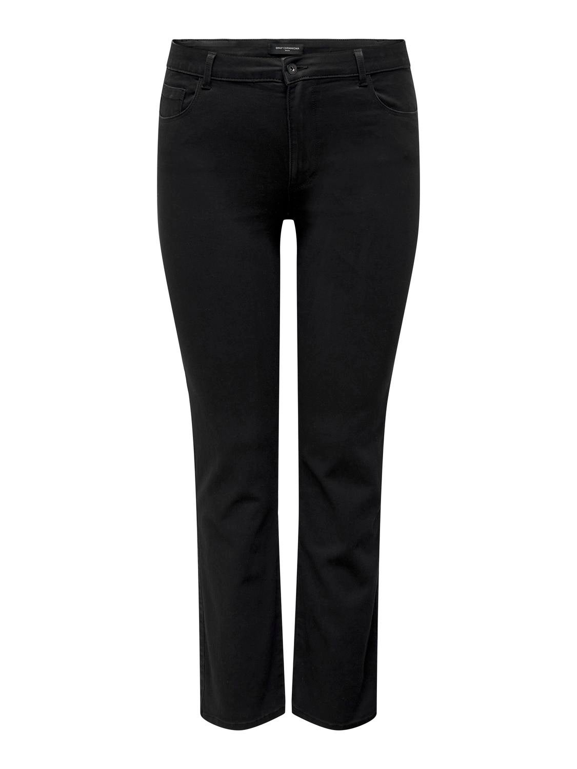 CARAUGUSTA Hohe Taille Gerade geschnitten Jeans Black