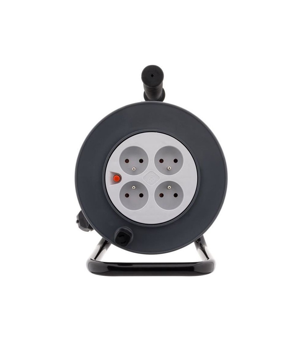 Enrouleur 25 m - 4 prises - 3g1mm² + coupe-circuit - câble ho5vv-f