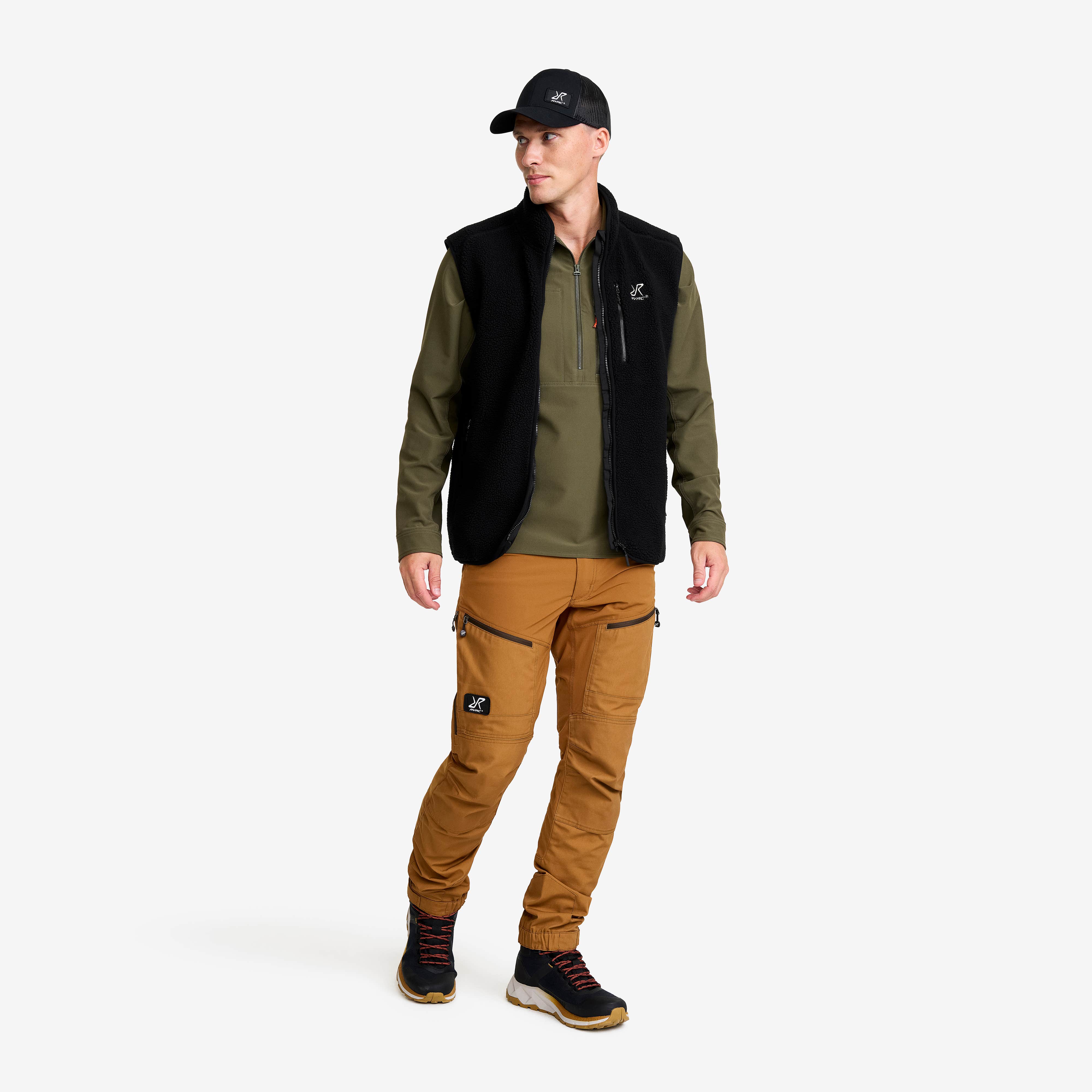 Ridge Half-zip Stretch Shirt Herre Grape Leaf/Forest Night