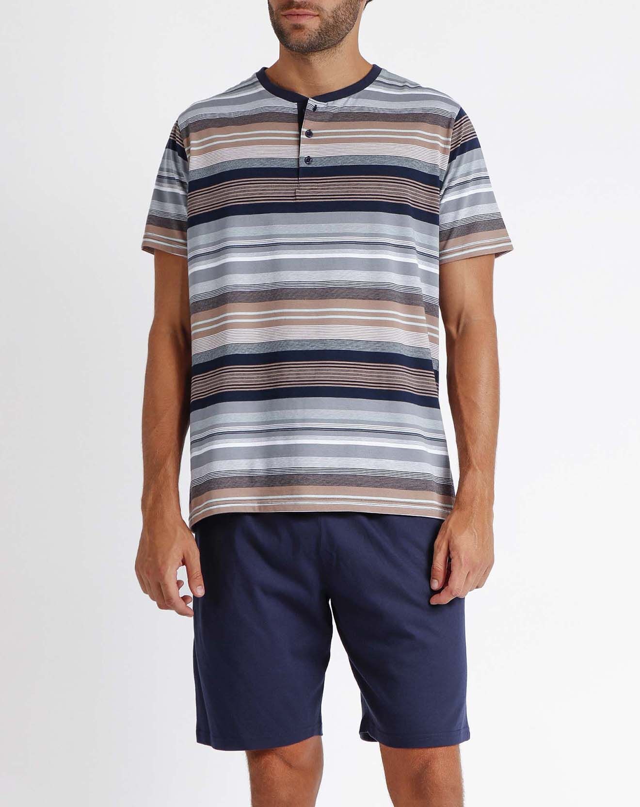 Antonio Miro Pyjama T-Shirt & Short Dimitri bleu
