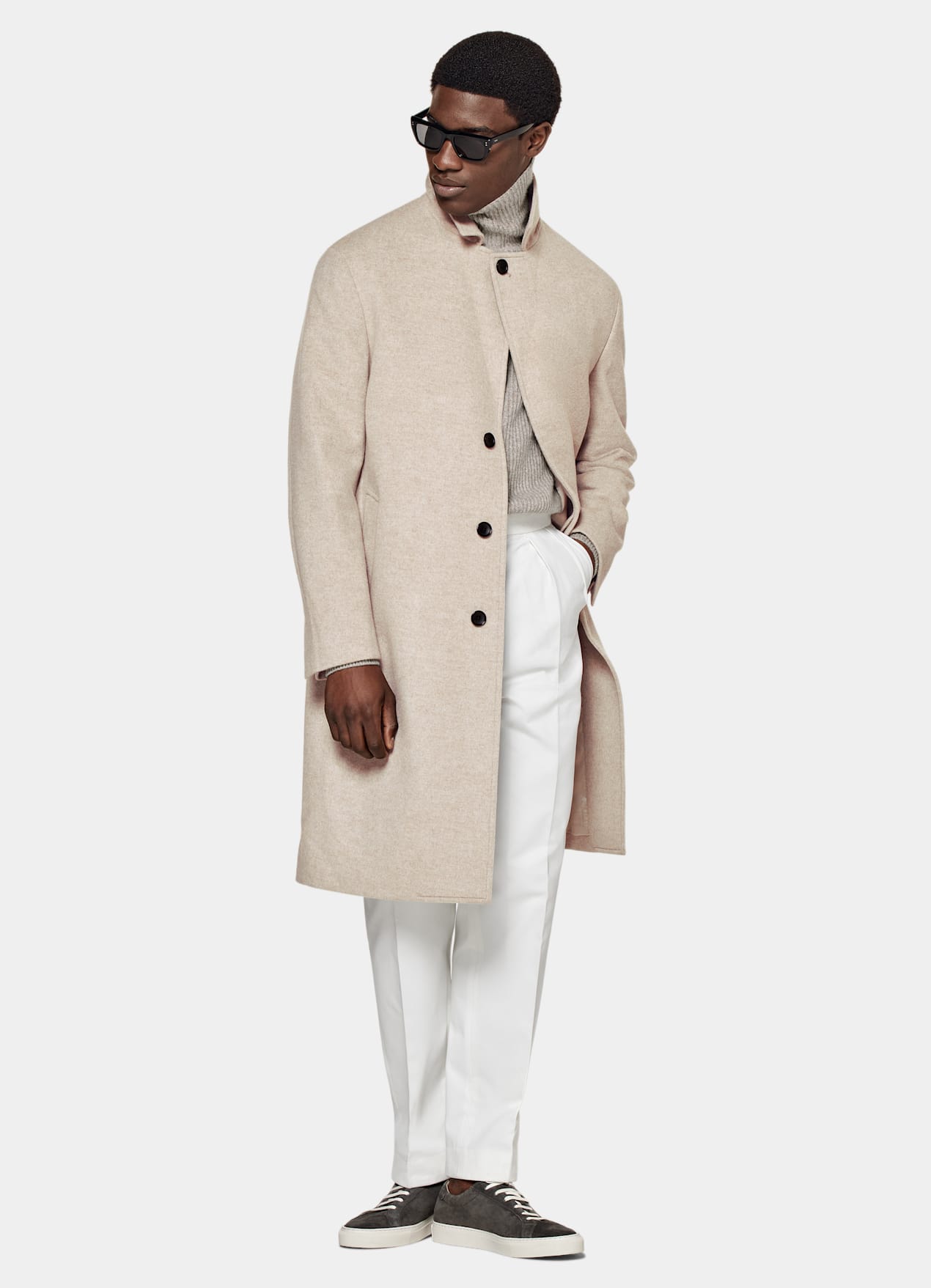 Manteau long sable