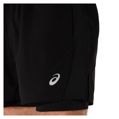 Short 2 en 1 Asics Core Run 5in Noir Homme