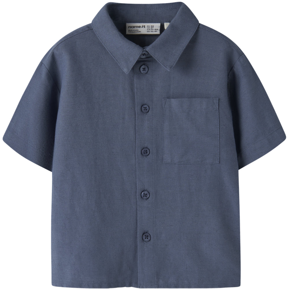 Køb Name It Vintage Indigo Nmmfaher Ss Skjorte