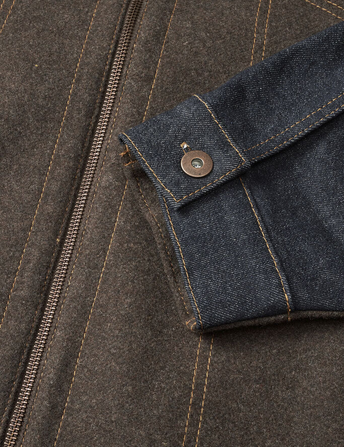 Barfod Teachers'' 50/50 Denim Jacket (MB 50/50 Trucker Jacket) Raw/brown