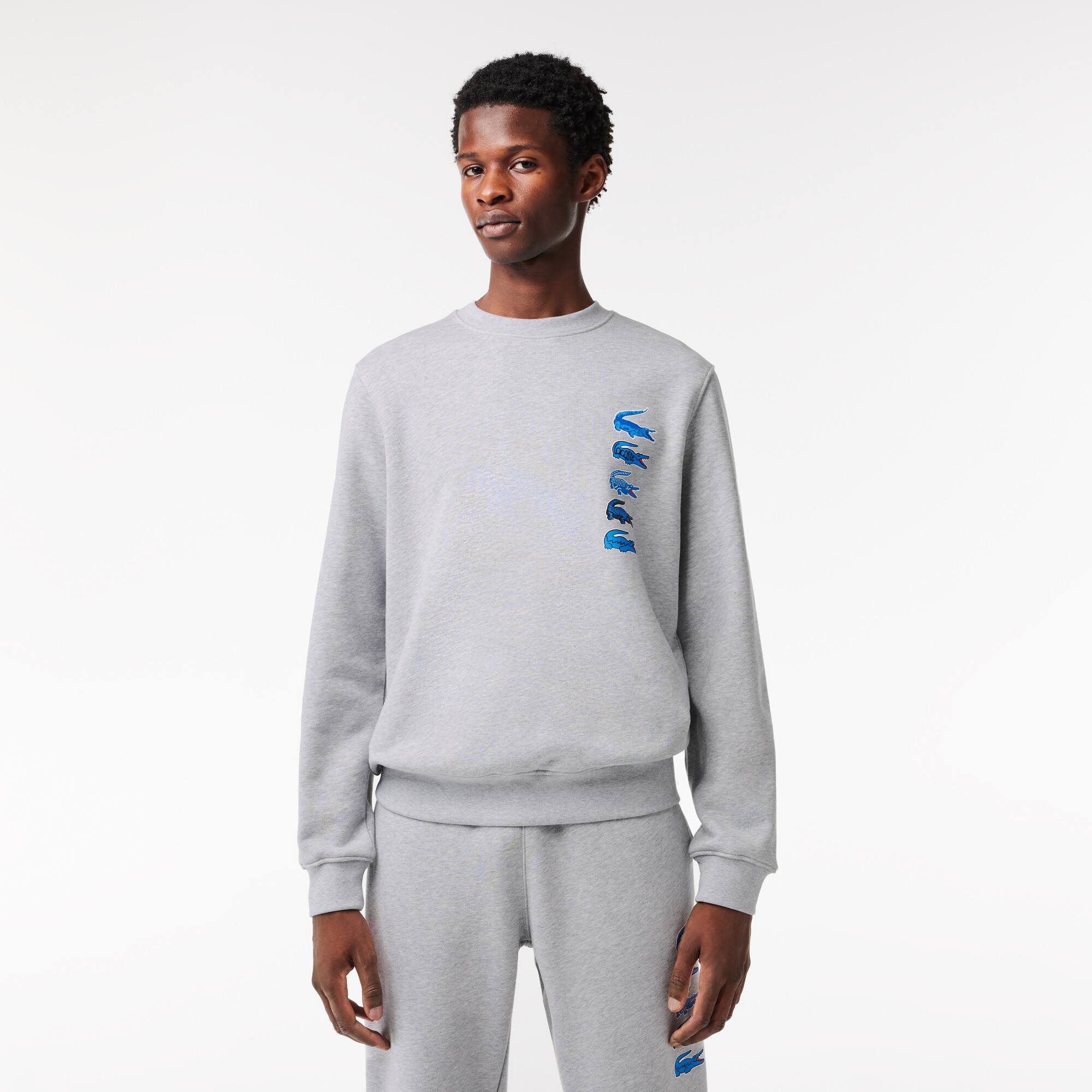 Sweatshirt Jogger classic fit avec imprimé crocodiles Sweatshirts - Gris - Lacoste - Homme