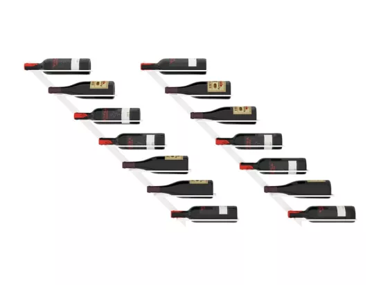 Casier à vin mural pour 7 bouteilles 2 pcs Blanc Métal