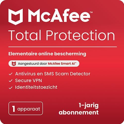 McAfee Total Protection | 1 Apparaat | Windows, Mac, Android & iOS