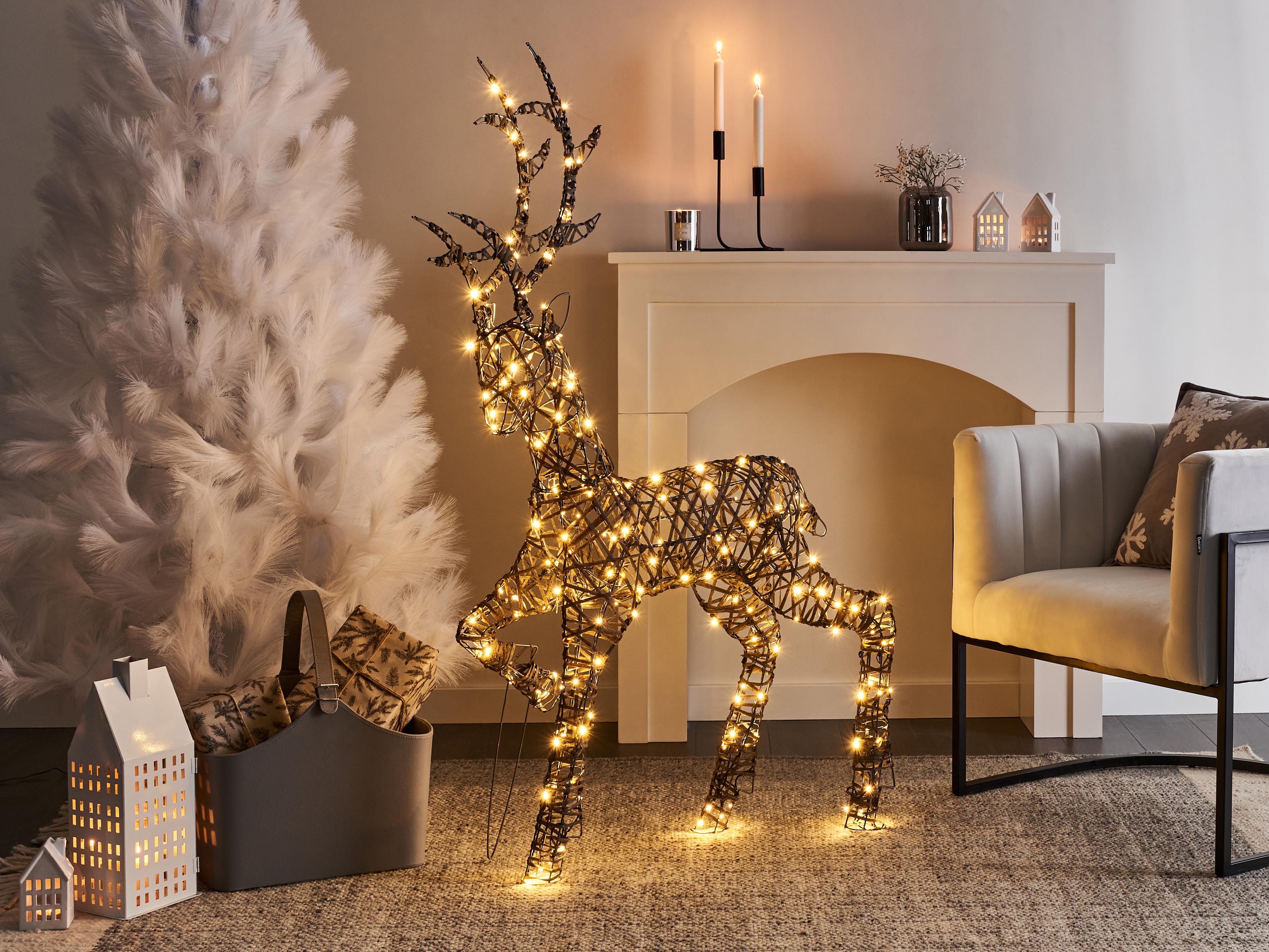 Buitendecoratie LED HUSAVIK Rendier 140 cm Zilver