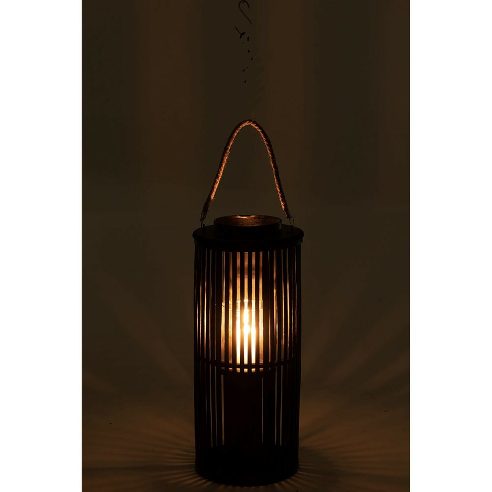 Lanterne tube bambou noir petit